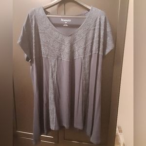 ROAMAN'S Women's Navy Blue Floral Shirt Size Large 18/20